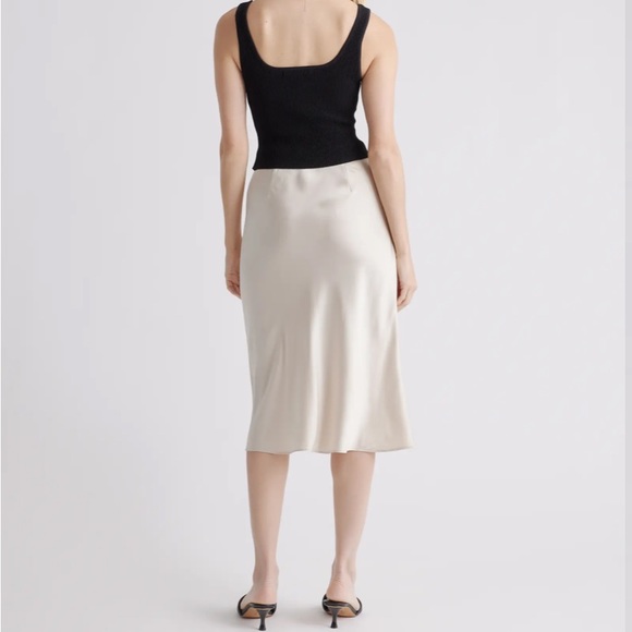 Quince Cropped Square Neck Ribbed Knit Tank NWT S black - Picture 2 of 4